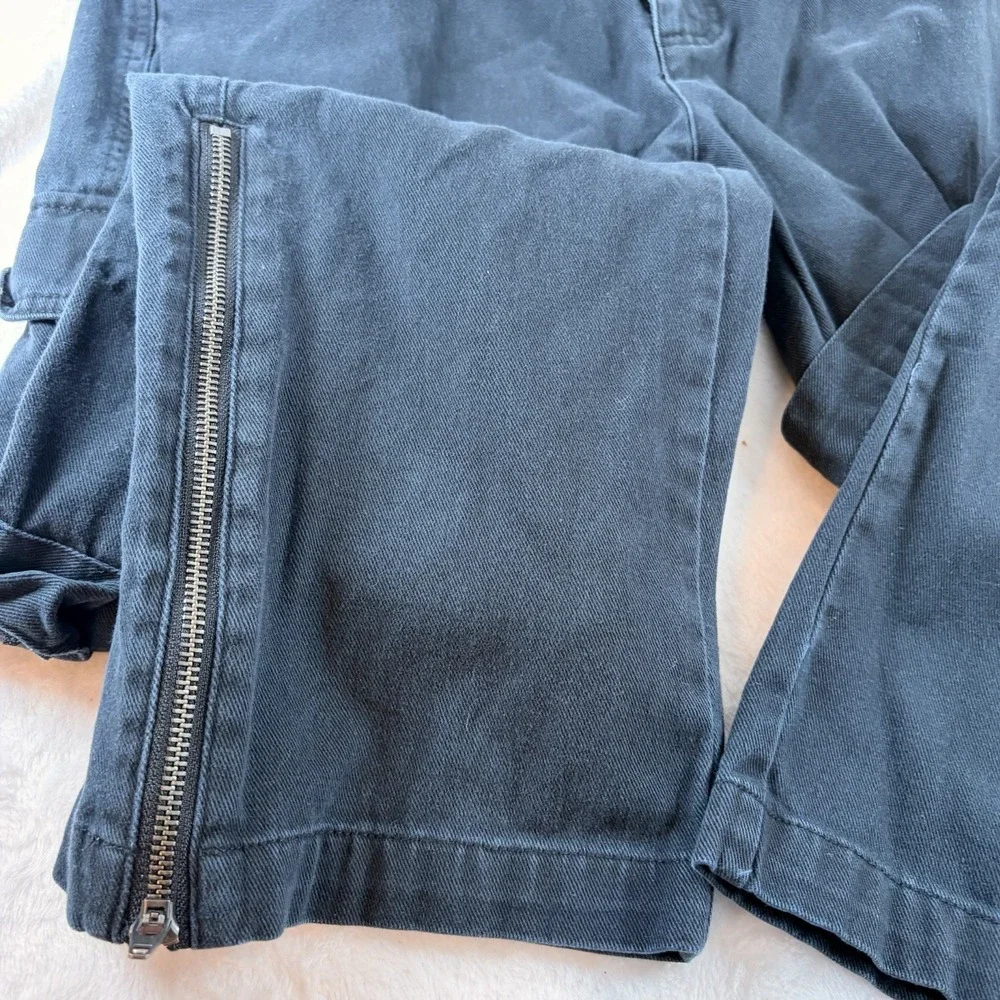 Standard Cloth (Urban Outfitters) Flared Utility Cargo Pants Med -‎ Washed Black